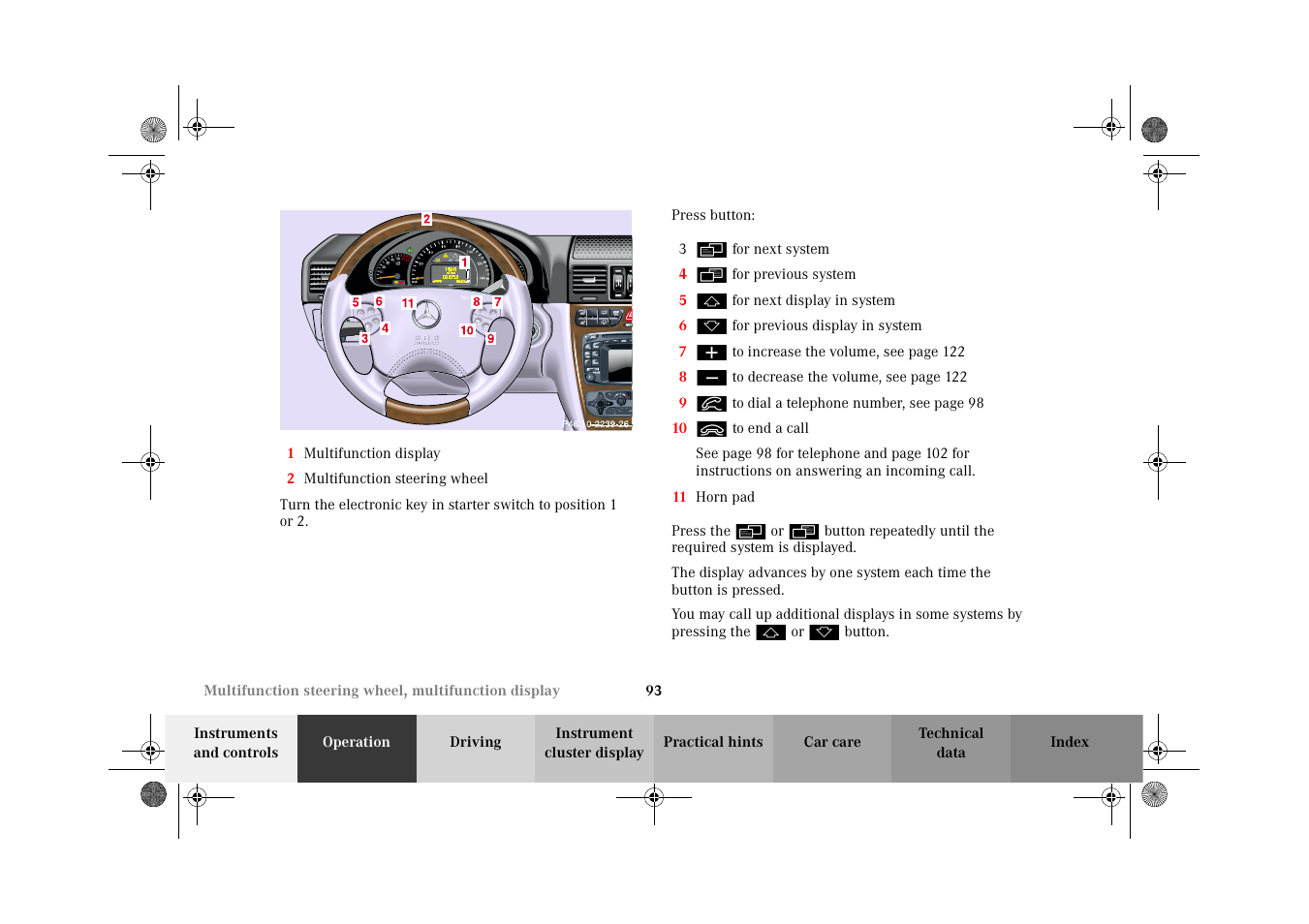 Mercedes-Benz 2002 G-Class User Manual | Page 96 / 385