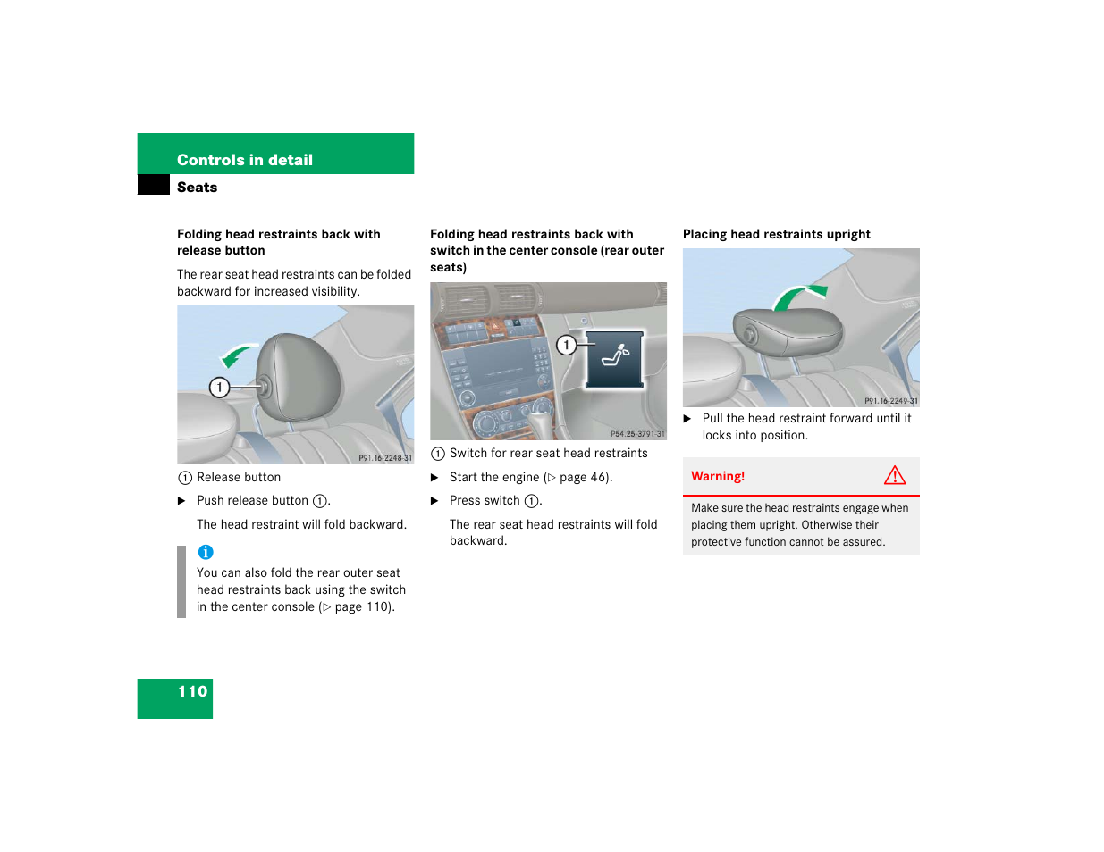 Mercedes-Benz 2005 C 320 Sport User Manual | Page 112 / 482