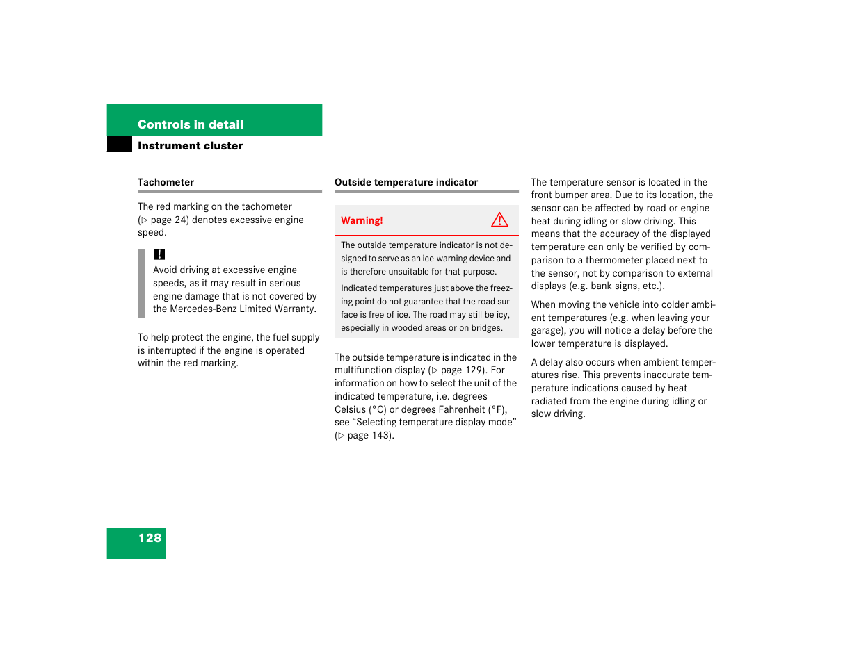 Mercedes-Benz 2005 C 320 Sport User Manual | Page 130 / 482
