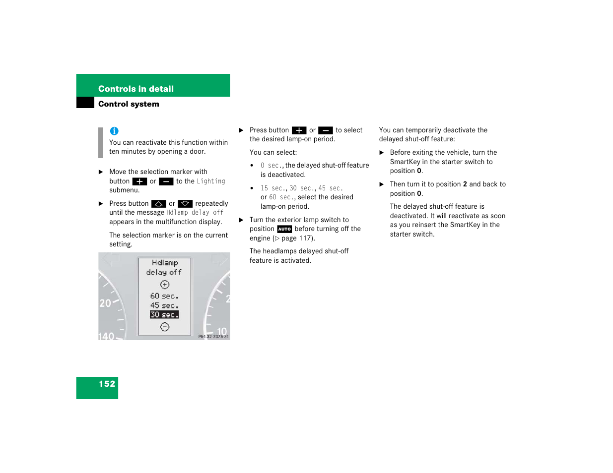 Mercedes-Benz 2005 C 320 Sport User Manual | Page 154 / 482