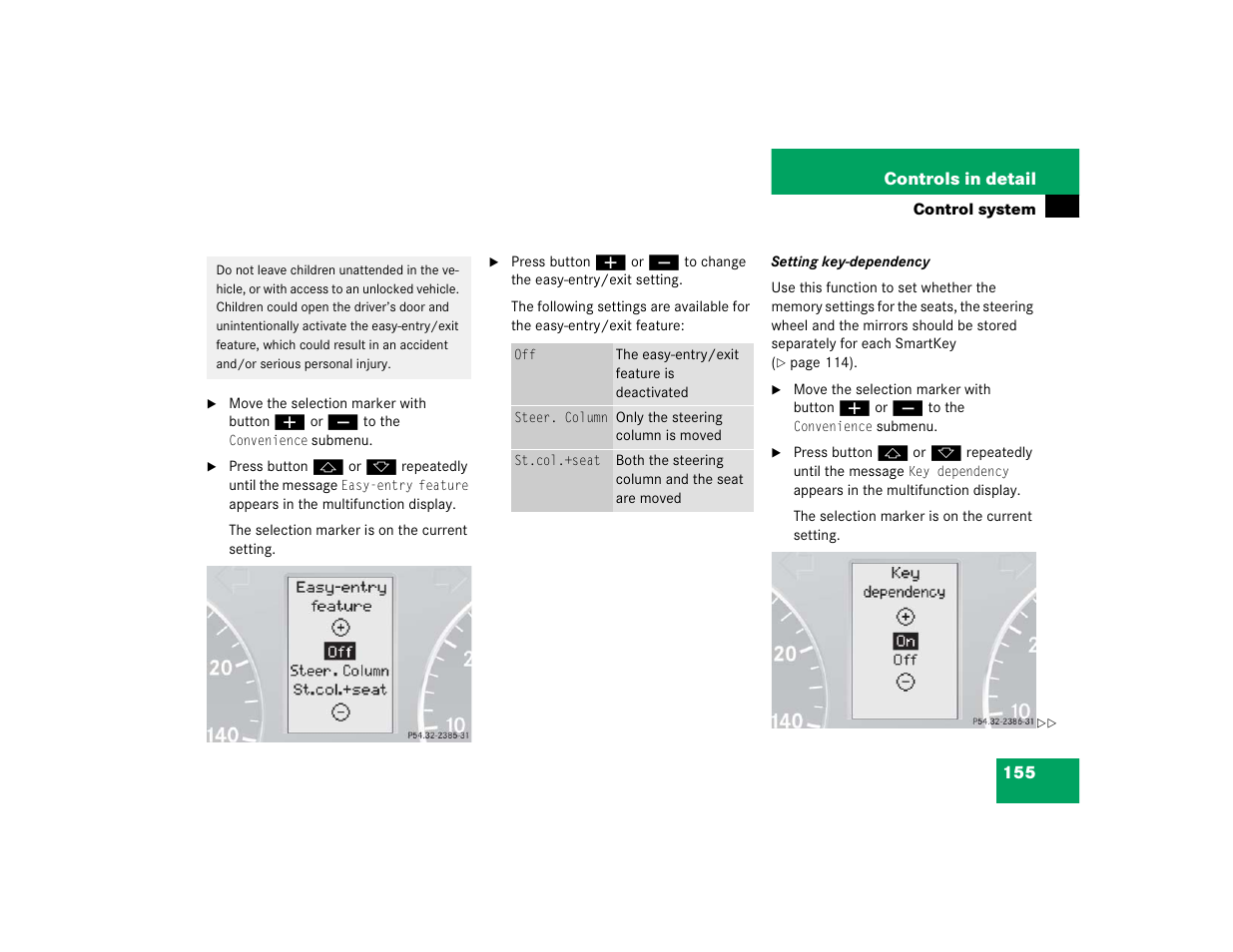 Mercedes-Benz 2005 C 320 Sport User Manual | Page 157 / 482