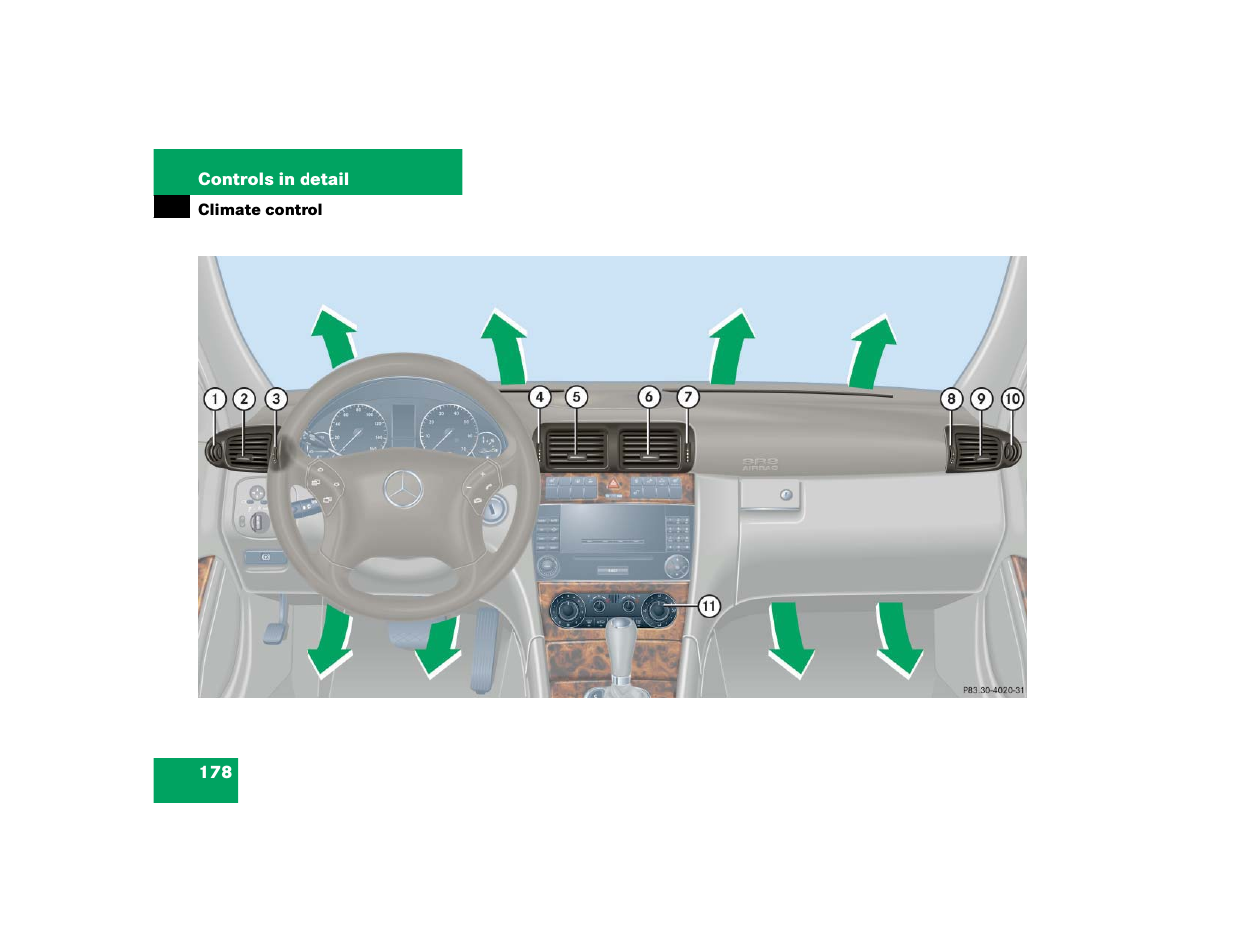 Mercedes-Benz 2005 C 320 Sport User Manual | Page 180 / 482