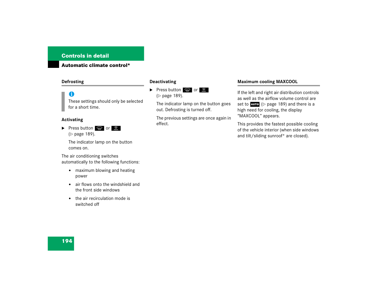 Mercedes-Benz 2005 C 320 Sport User Manual | Page 196 / 482