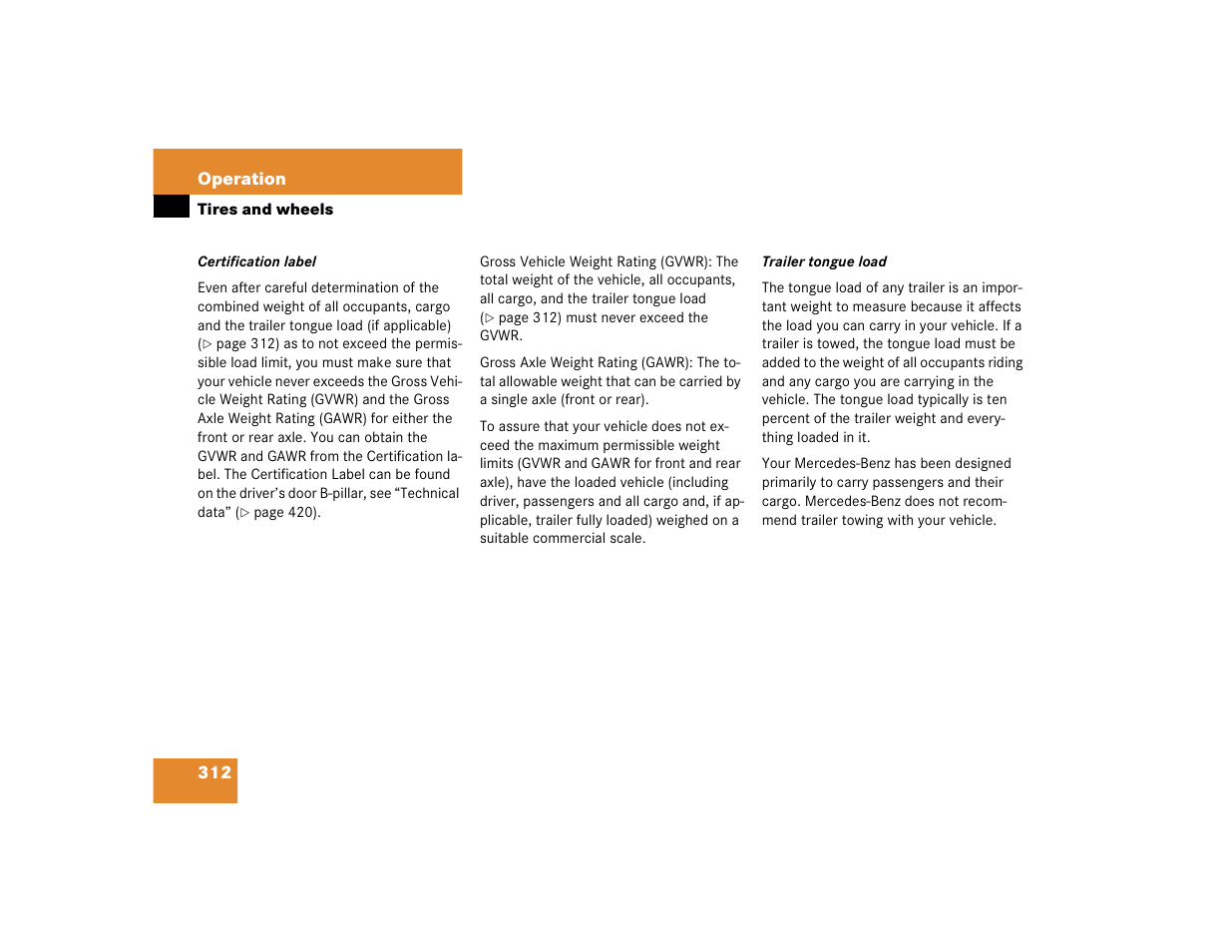 Mercedes-Benz 2005 C 320 Sport User Manual | Page 314 / 482