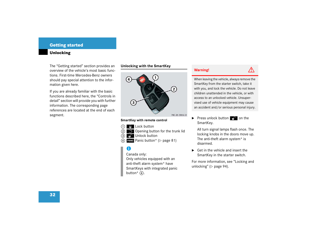 Mercedes-Benz 2005 C 320 Sport User Manual | Page 34 / 482