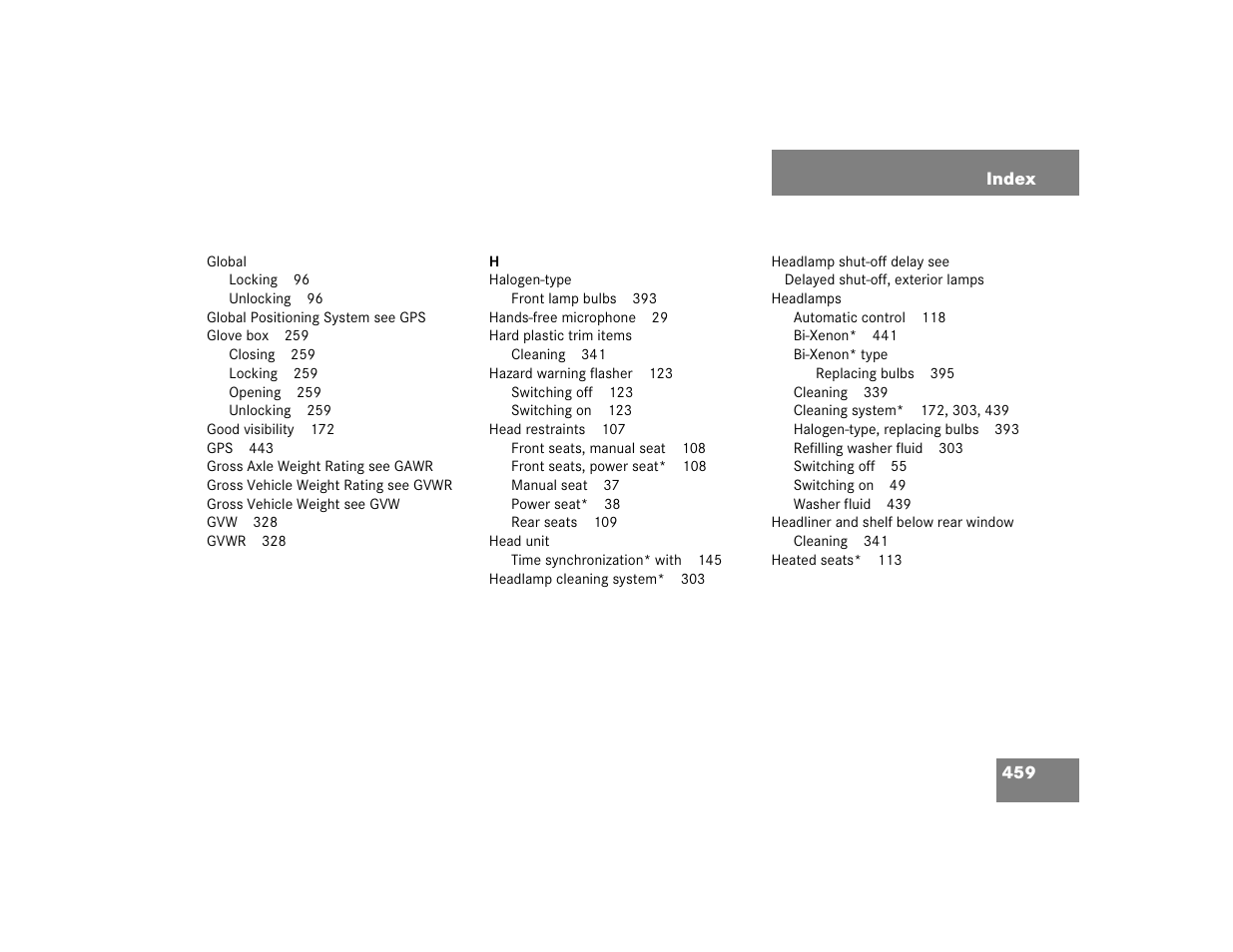 Mercedes-Benz 2005 C 320 Sport User Manual | Page 461 / 482