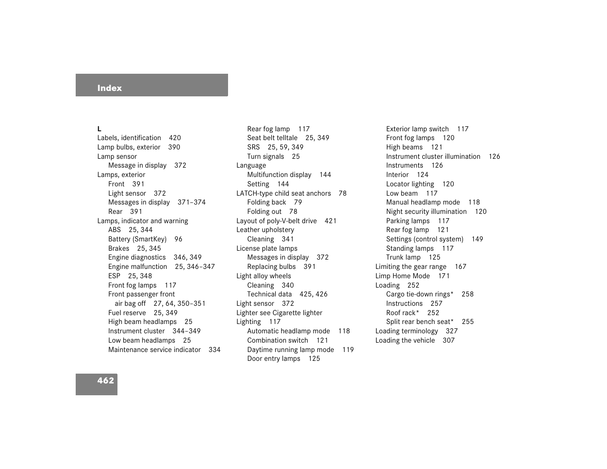 Mercedes-Benz 2005 C 320 Sport User Manual | Page 464 / 482