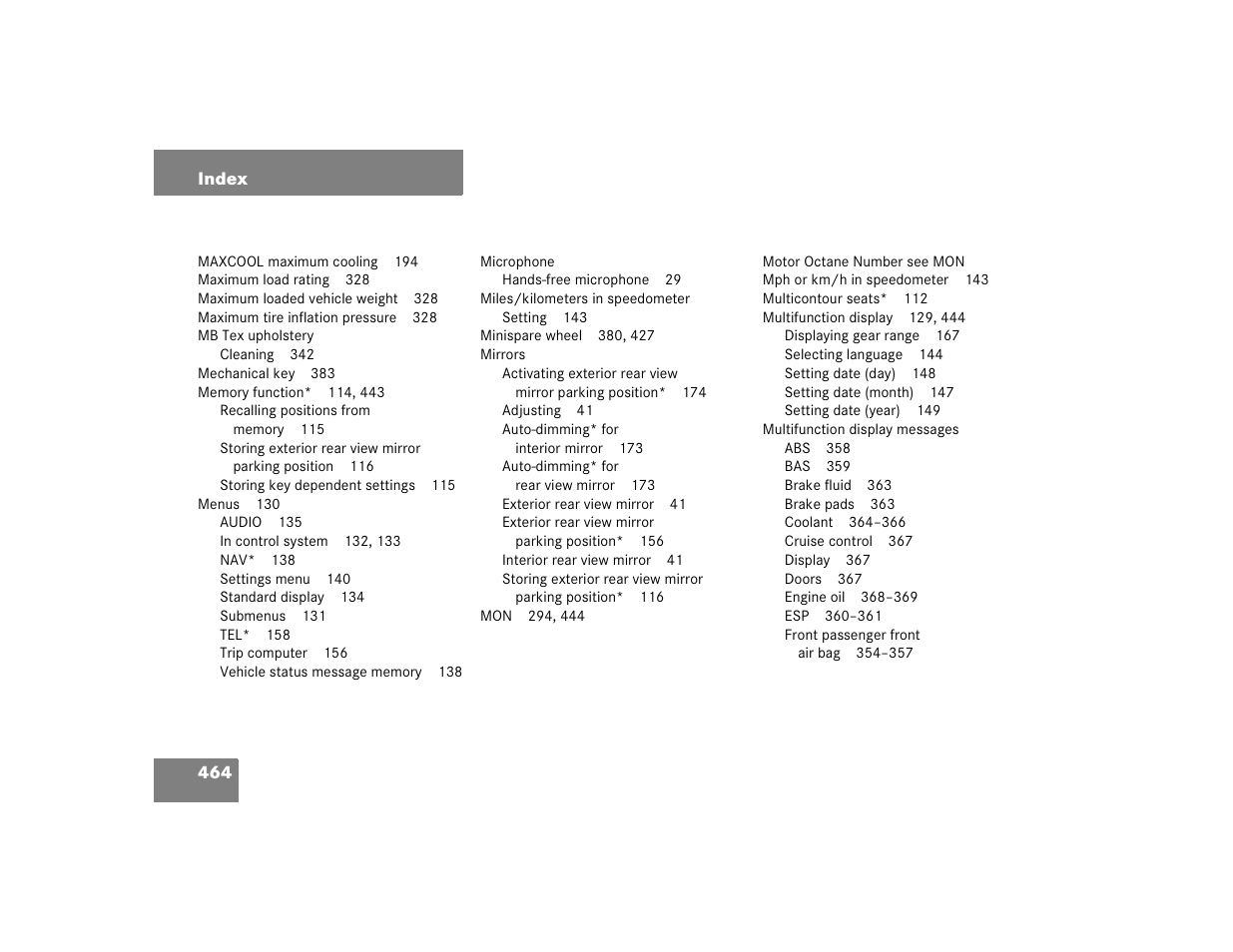 Mercedes-Benz 2005 C 320 Sport User Manual | Page 466 / 482