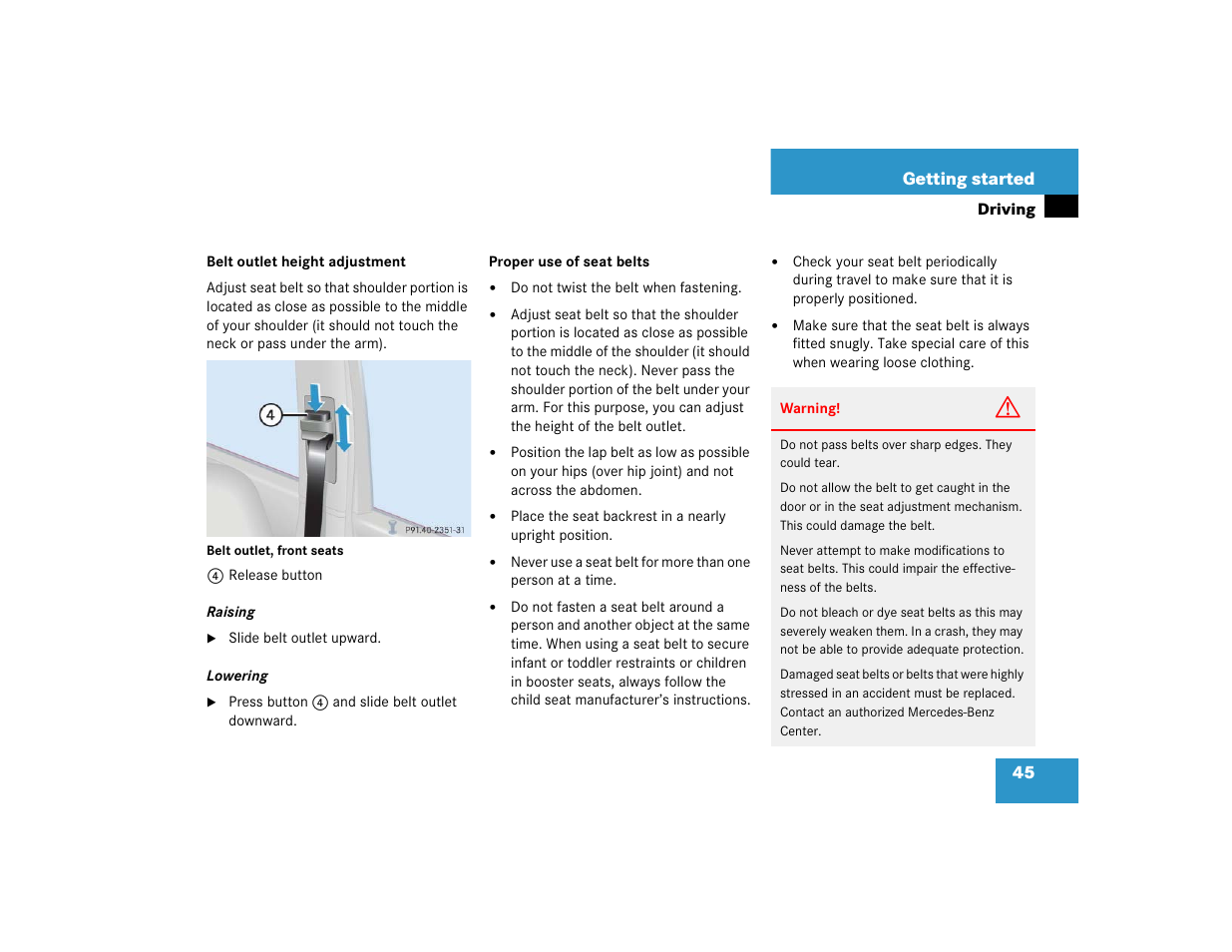 Mercedes-Benz 2005 C 320 Sport User Manual | Page 47 / 482