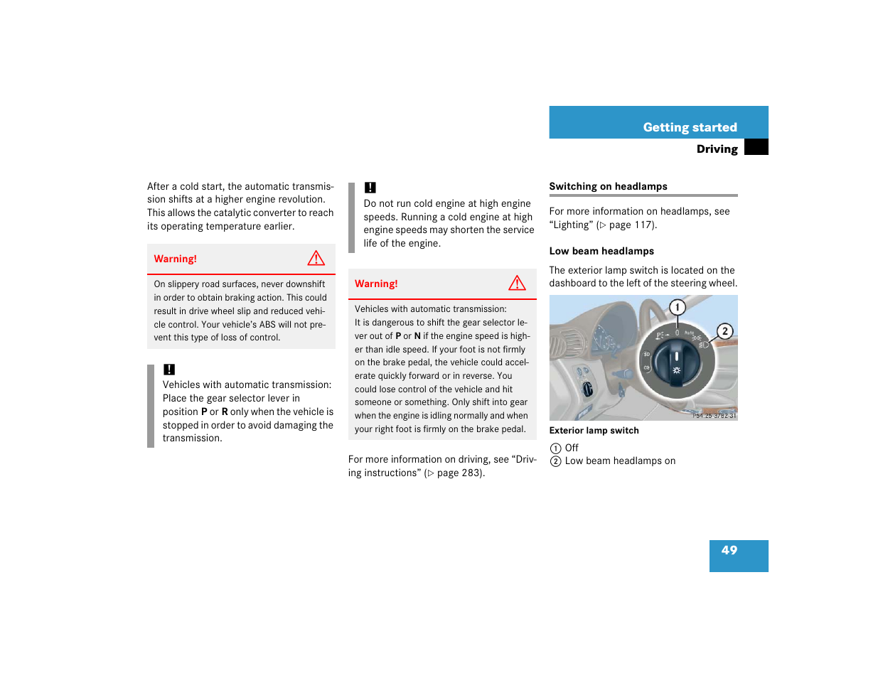 Mercedes-Benz 2005 C 320 Sport User Manual | Page 51 / 482