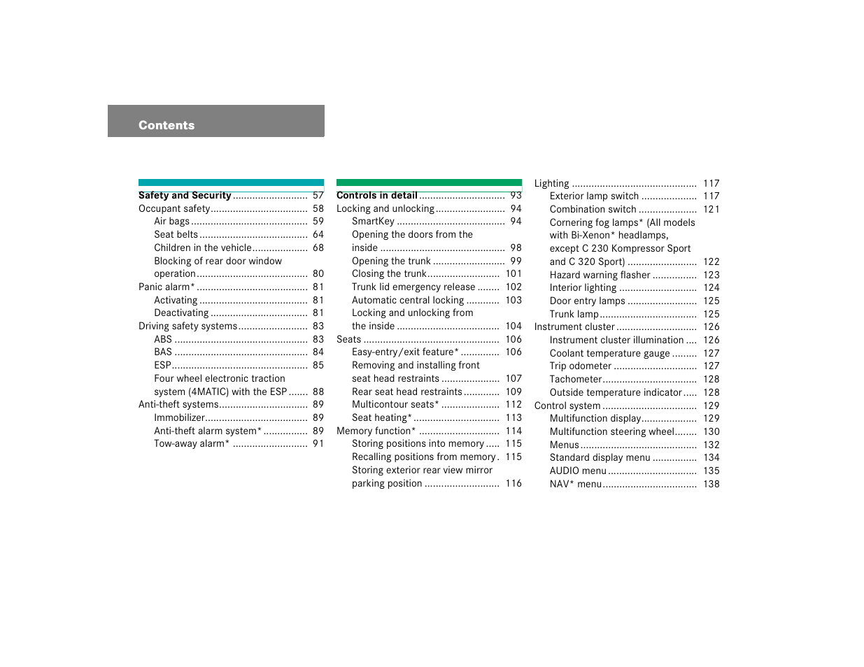 Mercedes-Benz 2005 C 320 Sport User Manual | Page 6 / 482