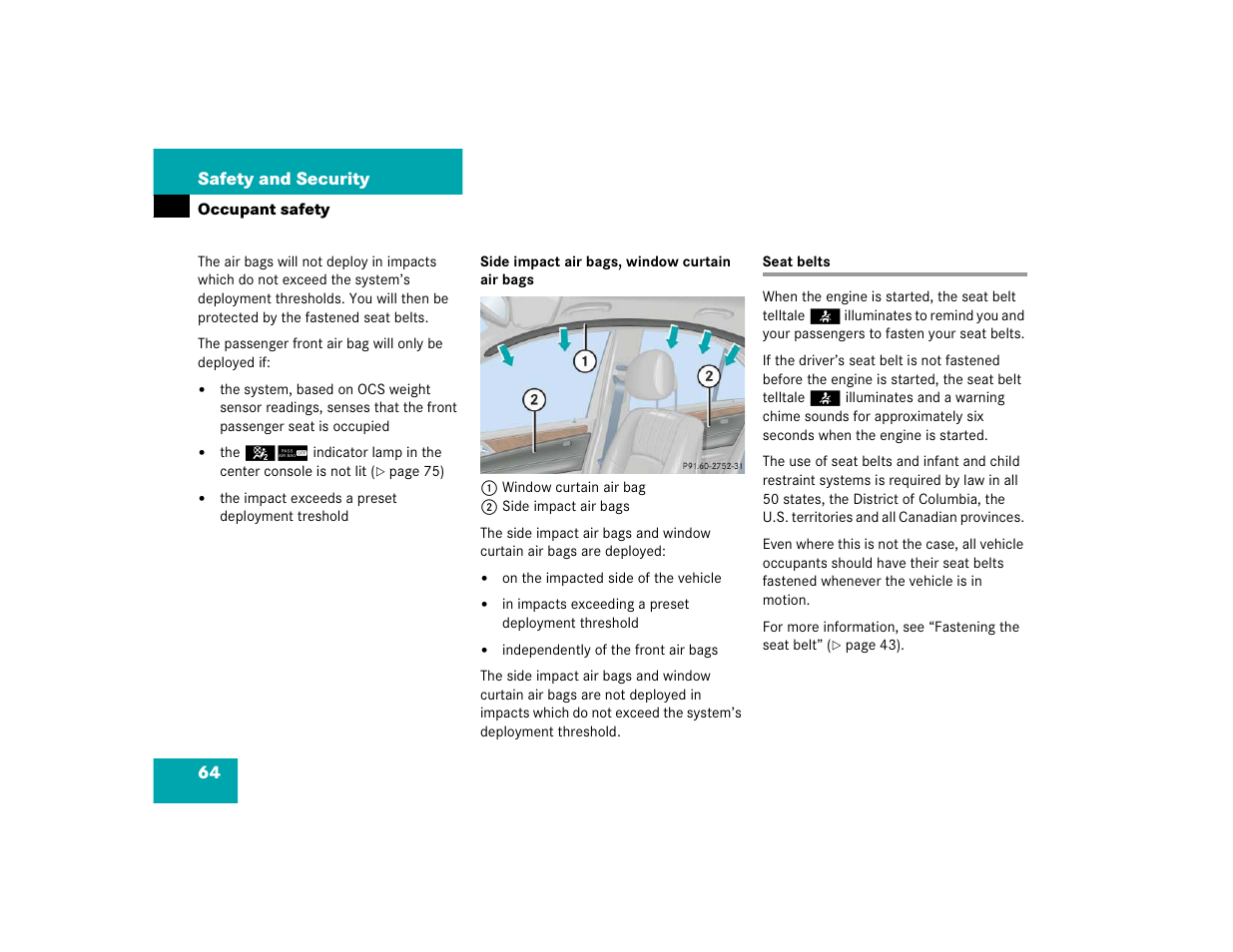 Mercedes-Benz 2005 C 320 Sport User Manual | Page 66 / 482