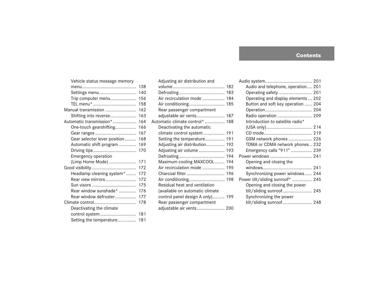 Mercedes-Benz 2005 C 320 Sport User Manual | Page 7 / 482