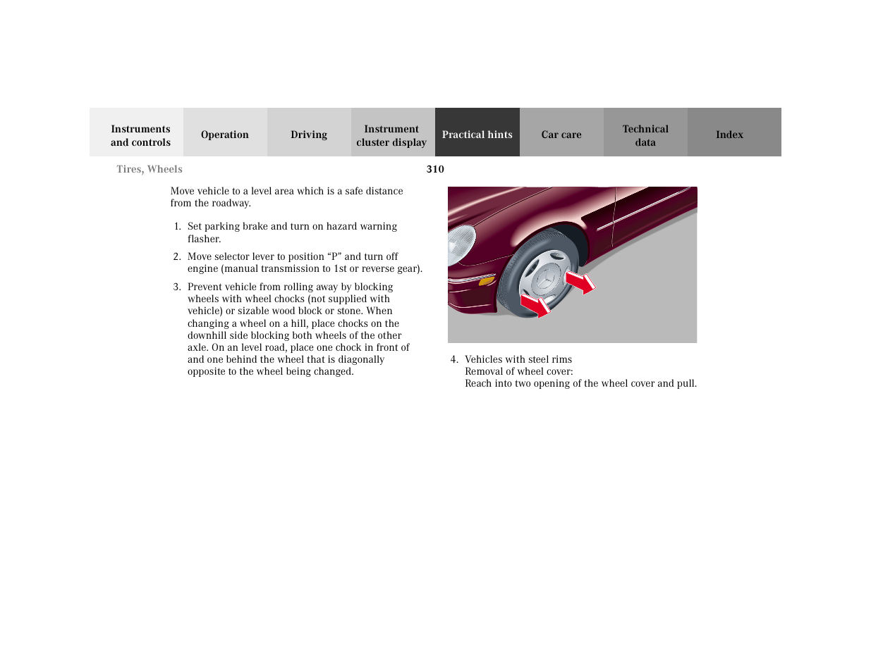 Item - 2. move selector lever to position, Orderedlist - <graphik, Item - <graphik | Graphic - <graphik, Marker - p40.10-2077-26 | Mercedes-Benz 2001 C 320 User Manual | Page 319 / 381