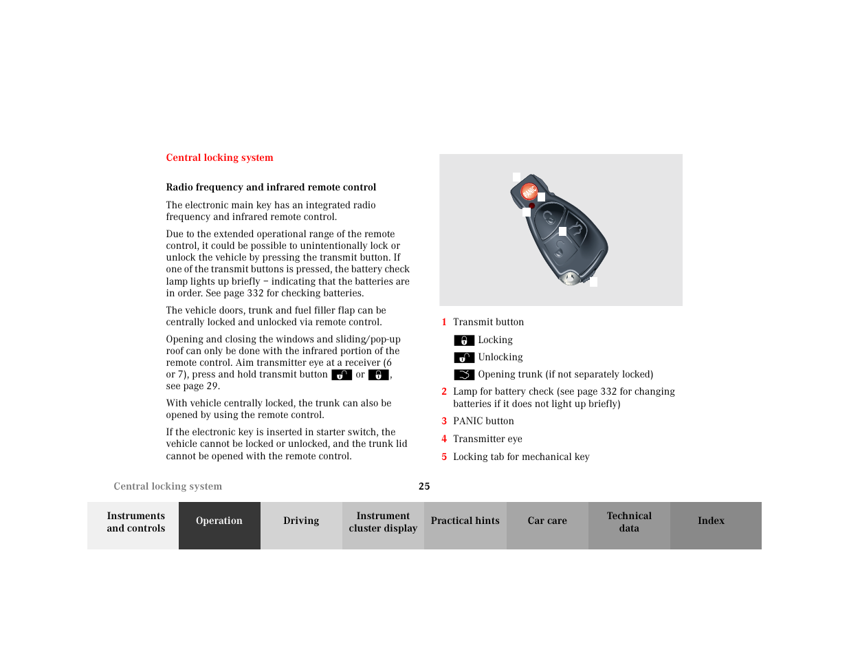 Section - central locking system, Title - central locking system, Marker - central locking system | Orderedlist - <graphik, Item - <graphik, Graphic - <graphik, Marker - p80.xx-xxxx-26, Itempara, Specialchar, Itempara - œ | Mercedes-Benz 2001 C 320 User Manual | Page 34 / 381