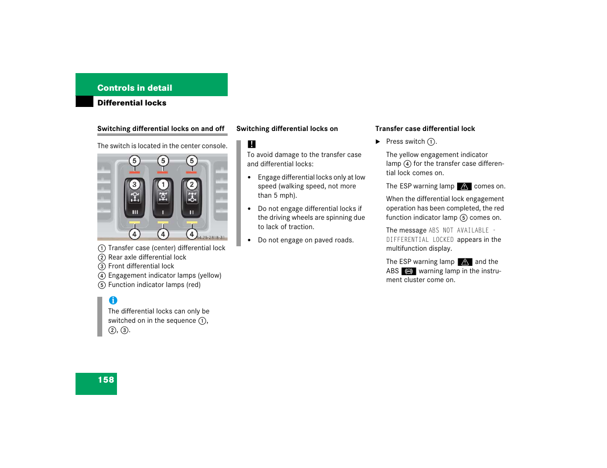 Mercedes-Benz 2005 G 500 User Manual | Page 158 / 416