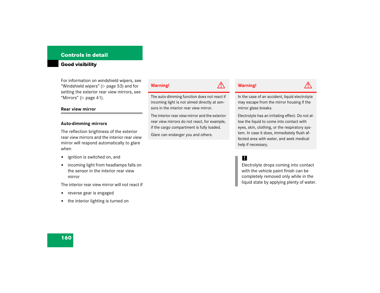 Mercedes-Benz 2005 G 500 User Manual | Page 160 / 416