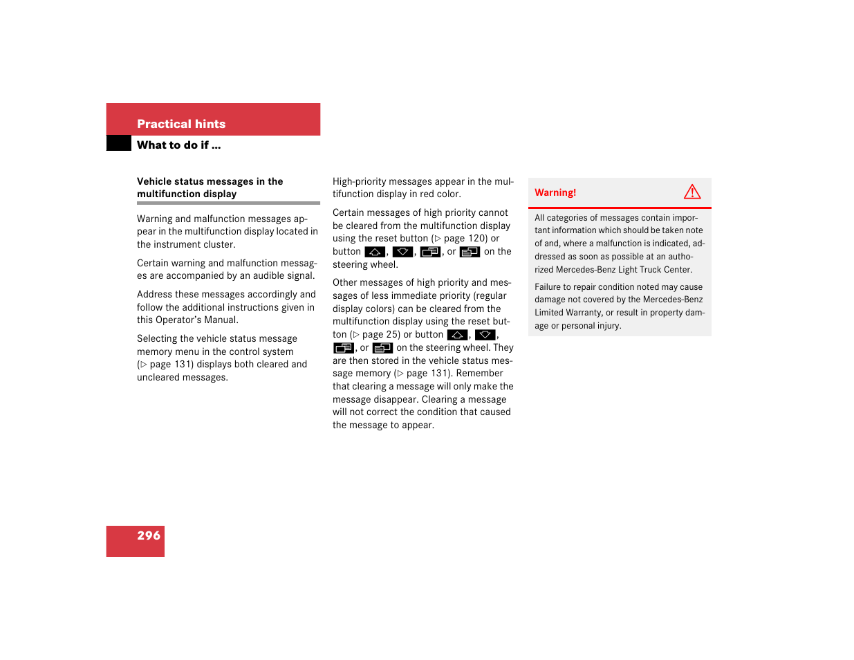 Mercedes-Benz 2005 G 500 User Manual | Page 296 / 416