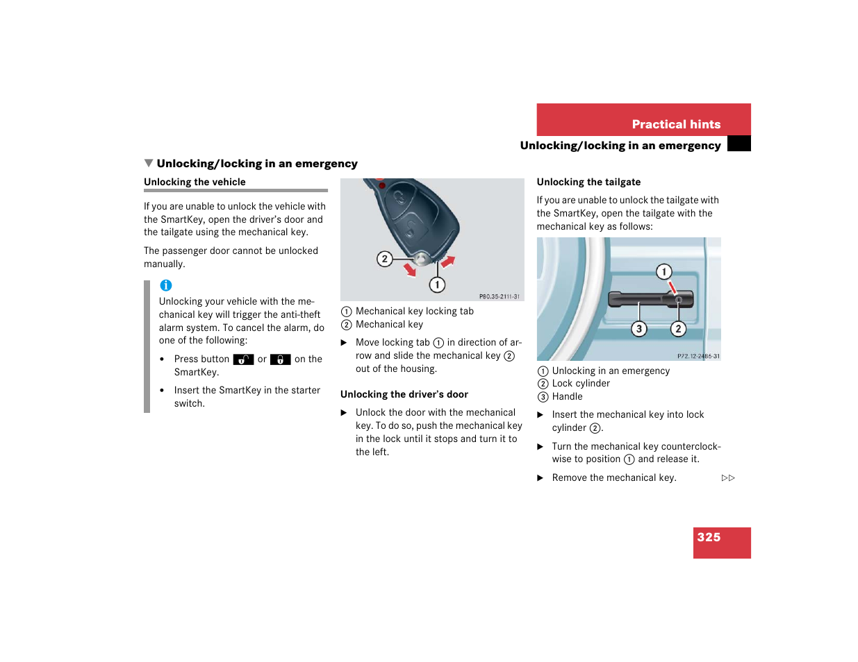 Mercedes-Benz 2005 G 500 User Manual | Page 325 / 416