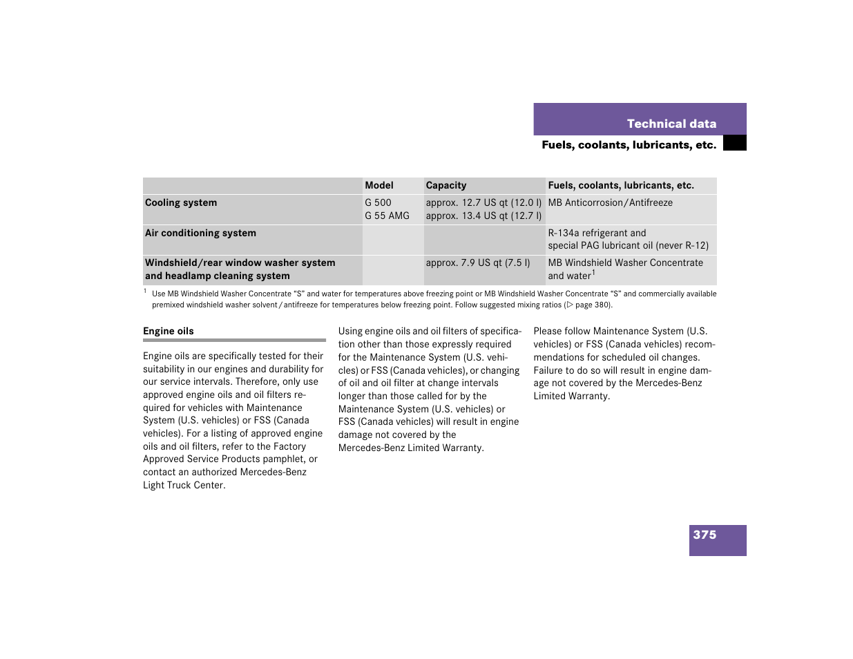 Mercedes-Benz 2005 G 500 User Manual | Page 375 / 416