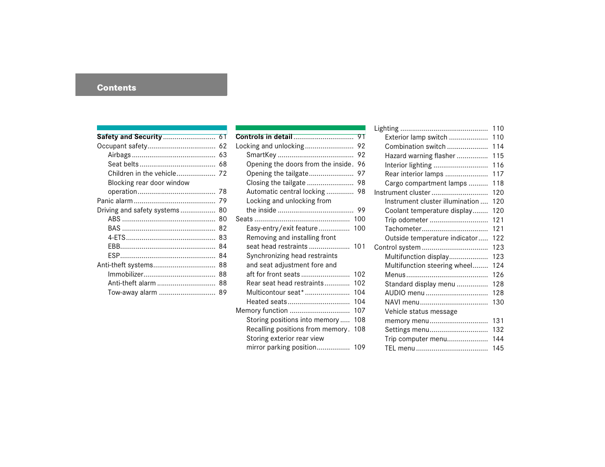 Mercedes-Benz 2005 G 500 User Manual | Page 4 / 416