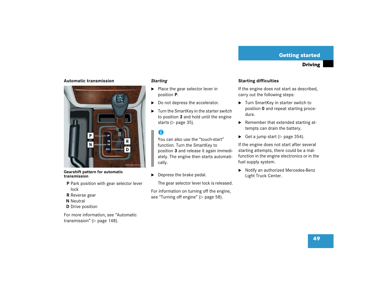 Mercedes-Benz 2005 G 500 User Manual | Page 49 / 416