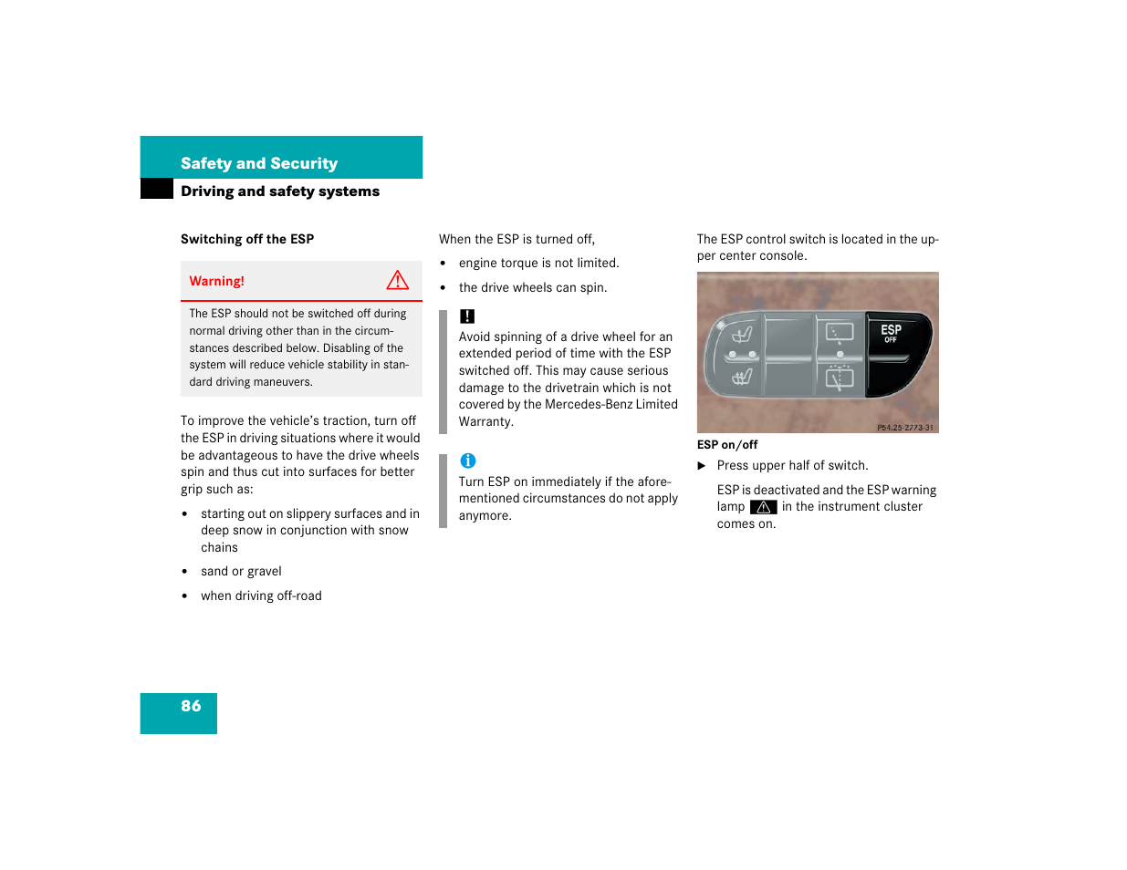 Mercedes-Benz 2005 G 500 User Manual | Page 86 / 416