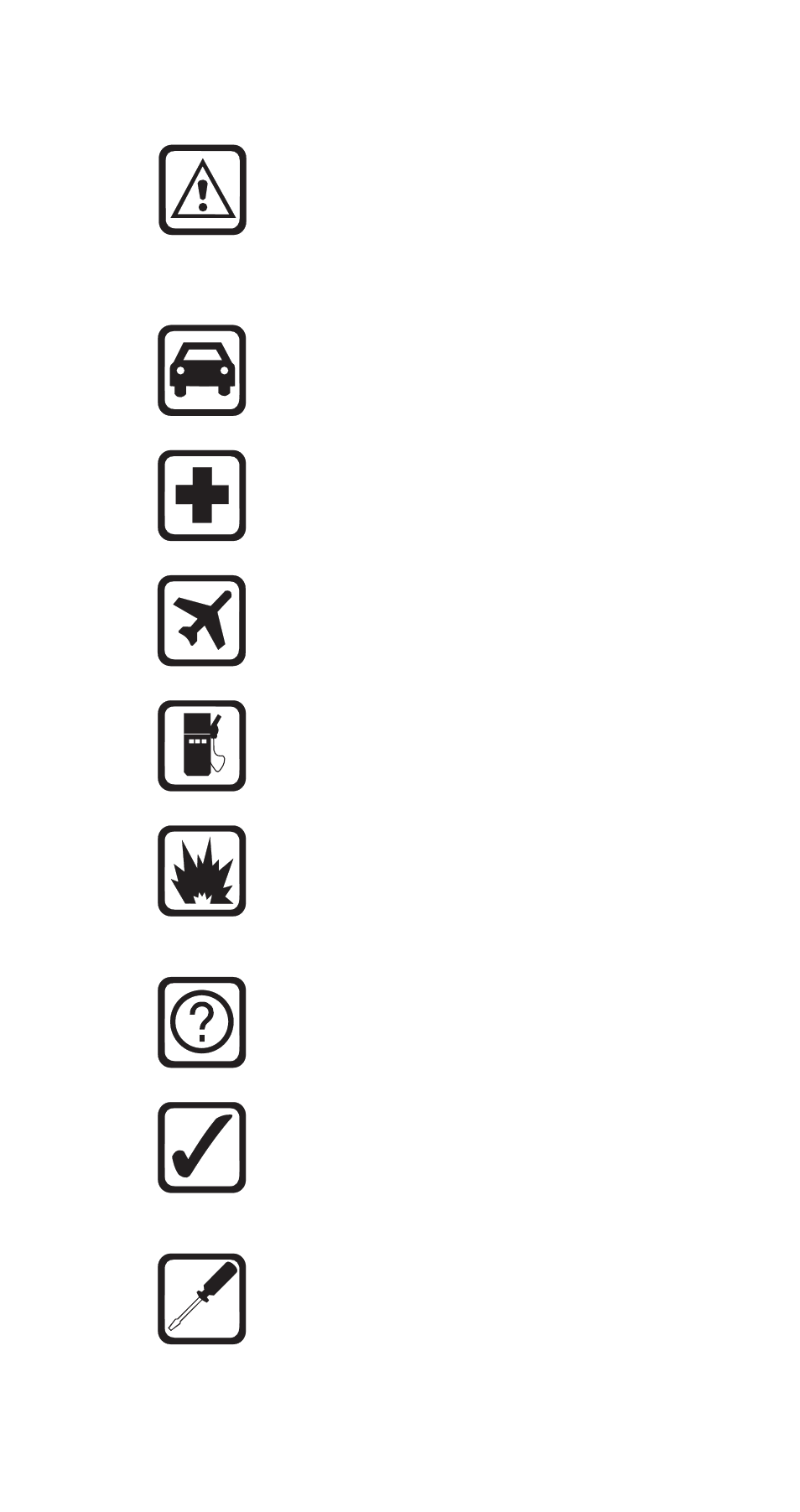 Safety at a glance | Nokia 6185 User Manual | Page 8 / 109