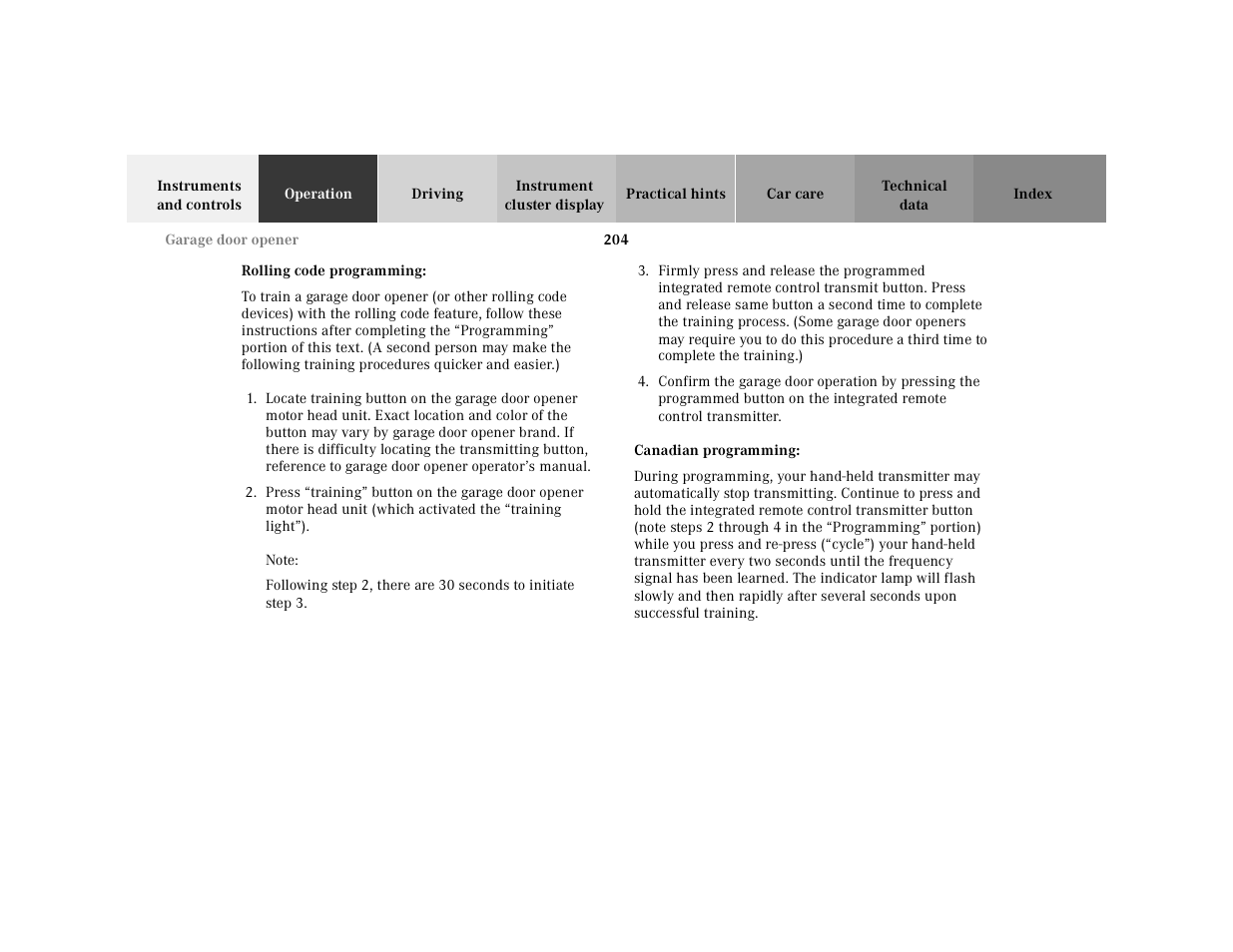 Mercedes-Benz 2001 CL 600 User Manual | Page 207 / 424