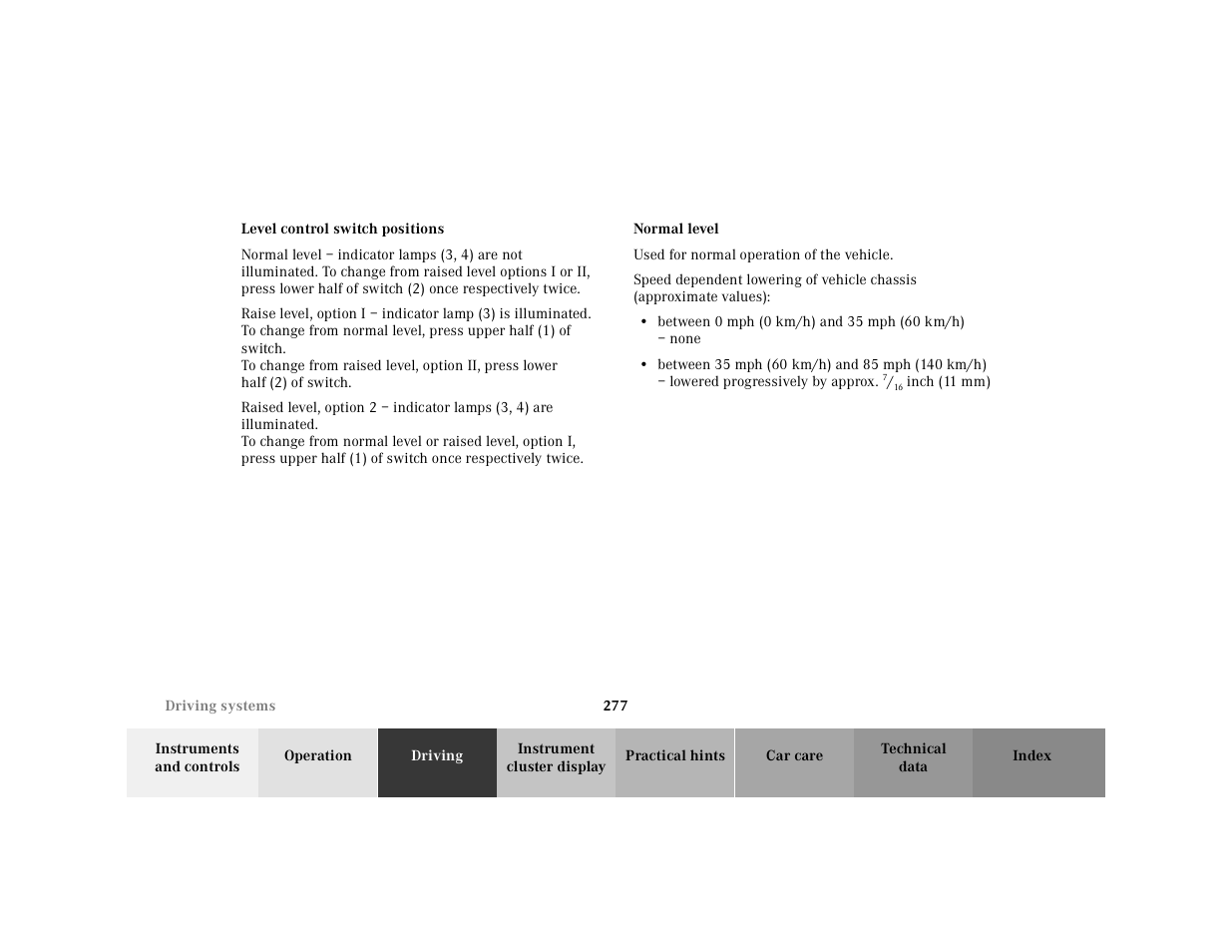 Mercedes-Benz 2001 CL 600 User Manual | Page 282 / 424