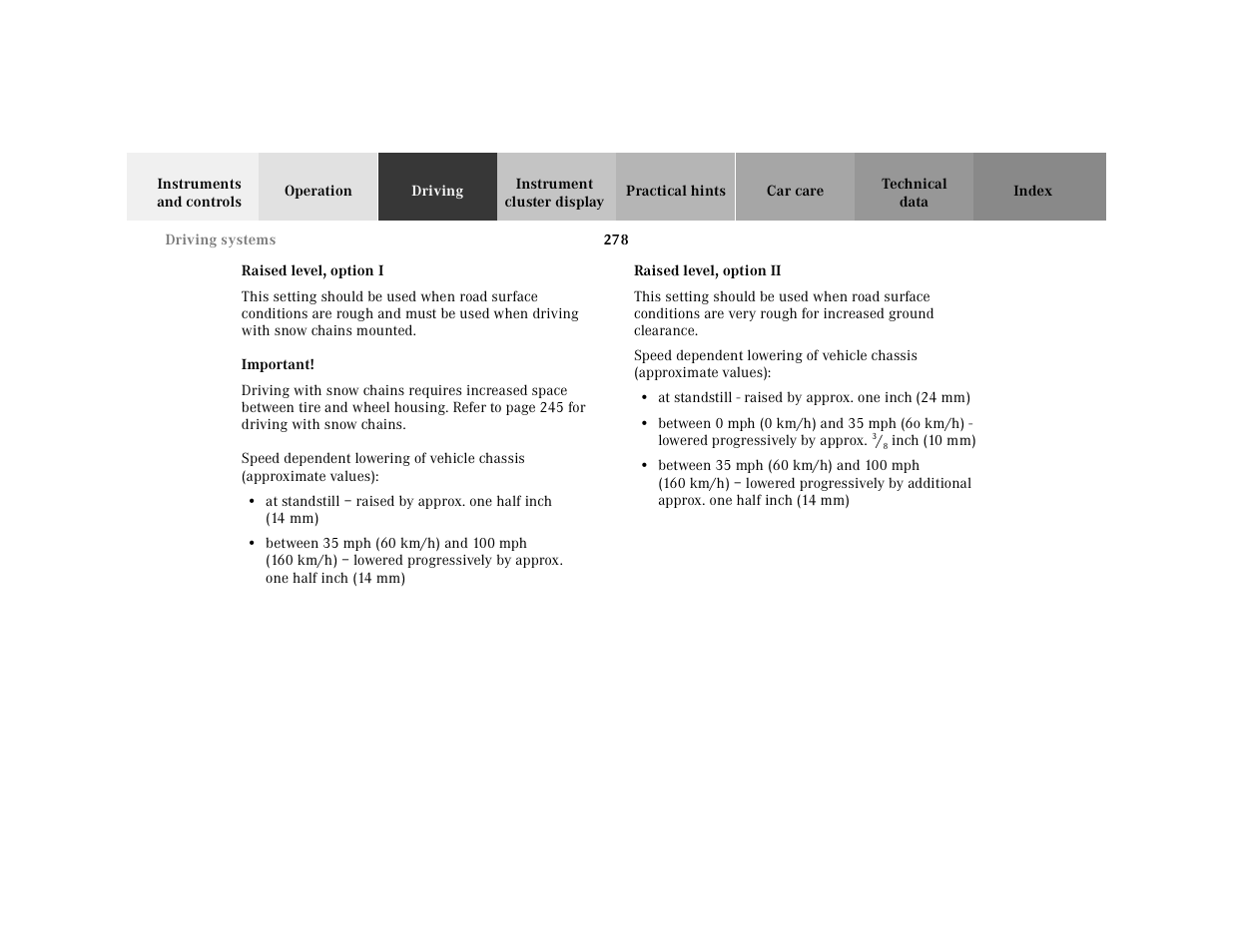 Mercedes-Benz 2001 CL 600 User Manual | Page 283 / 424