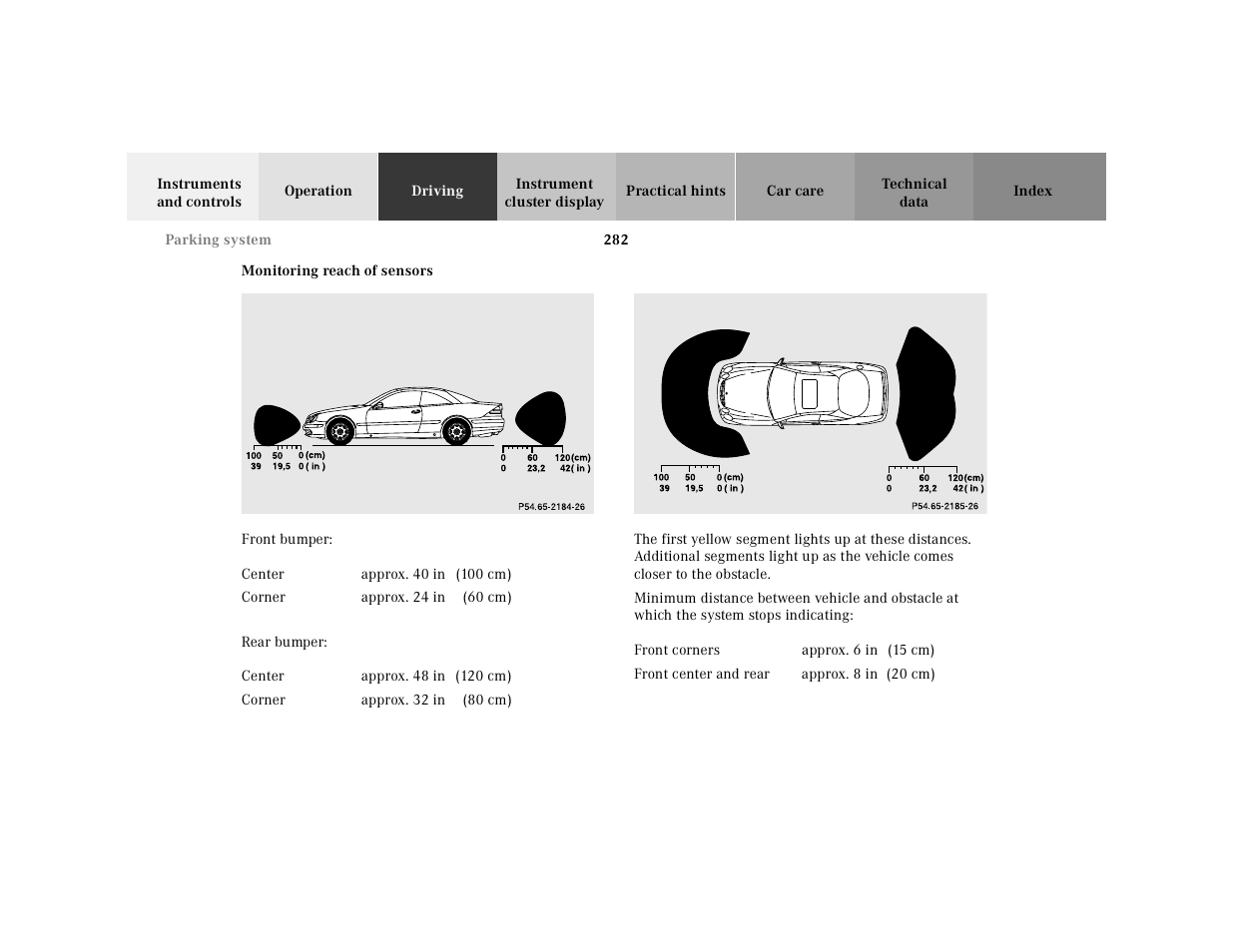 P54.65-2184-26, P54.65-2185-26 | Mercedes-Benz 2001 CL 600 User Manual | Page 287 / 424