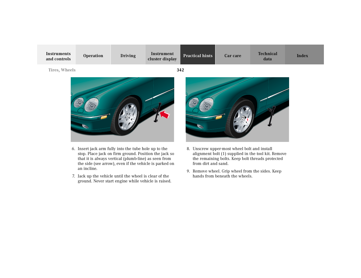 Mercedes-Benz 2001 CL 600 User Manual | Page 348 / 424