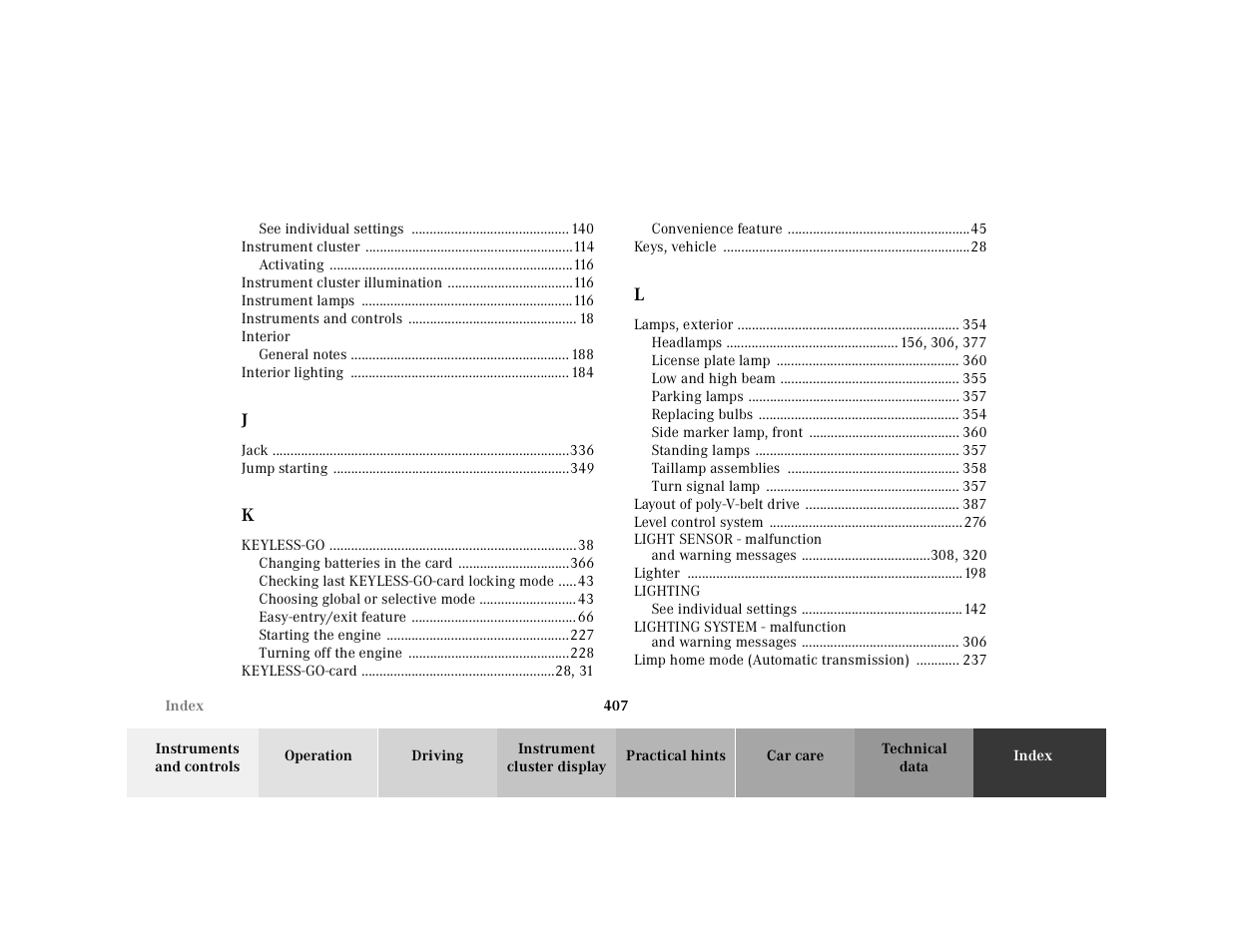 Mercedes-Benz 2001 CL 600 User Manual | Page 413 / 424