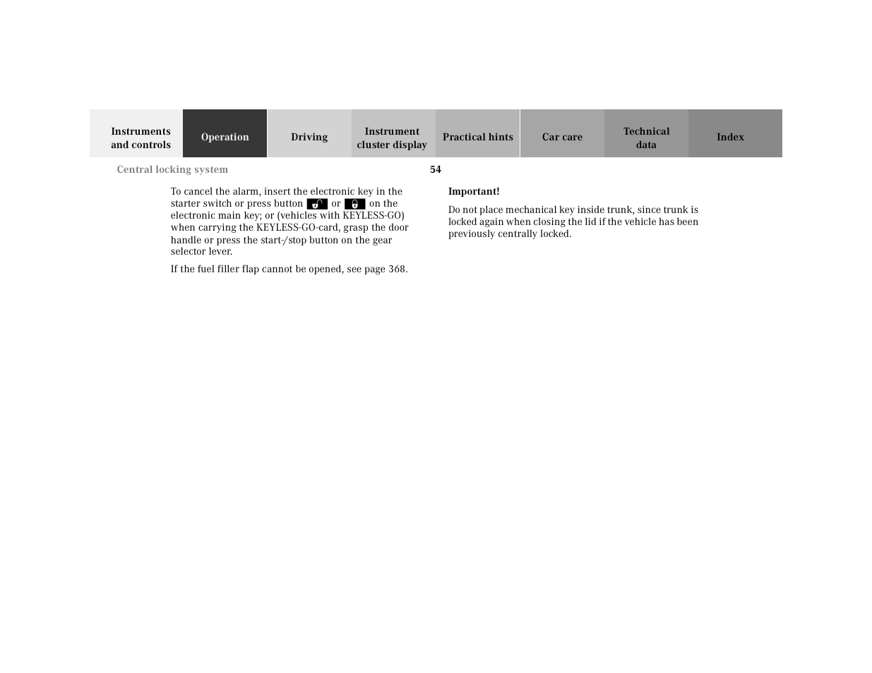 Mercedes-Benz 2001 CL 600 User Manual | Page 57 / 424