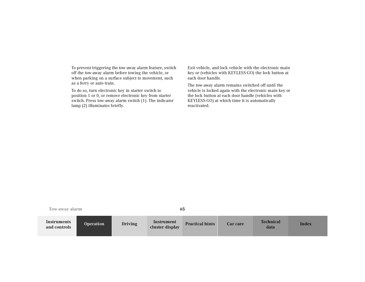 Mercedes-Benz 2001 CL 600 User Manual | Page 68 / 424