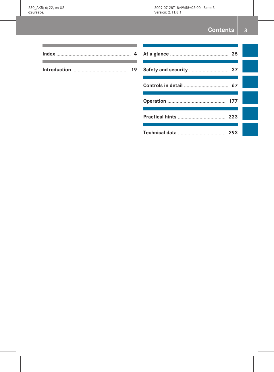 Mercedes-Benz 2011 SL-Class User Manual | Page 5 / 316