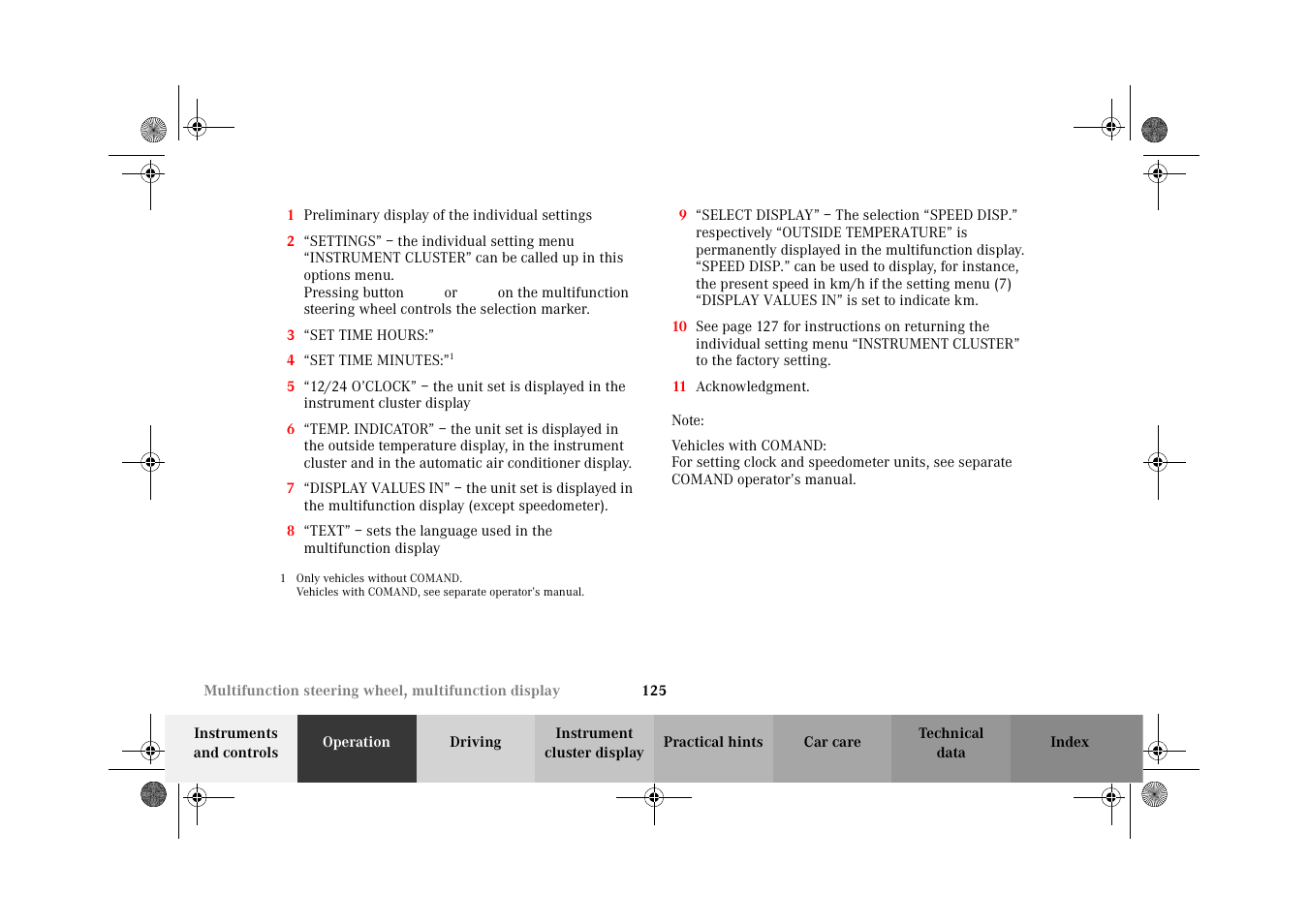 Mercedes-Benz 2002 C-Class User Manual | Page 128 / 406