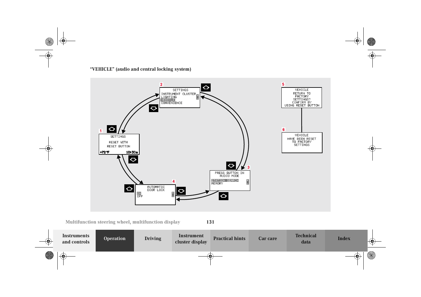 Individual settings:"vehicle | Mercedes-Benz 2002 C-Class User Manual | Page 134 / 406