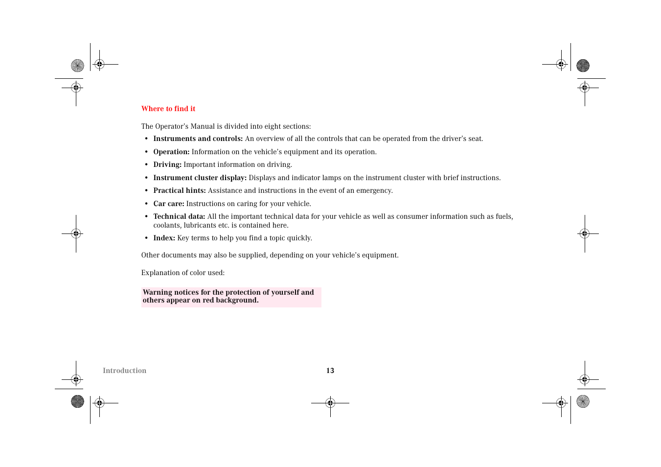 Where to find it | Mercedes-Benz 2002 C-Class User Manual | Page 16 / 406