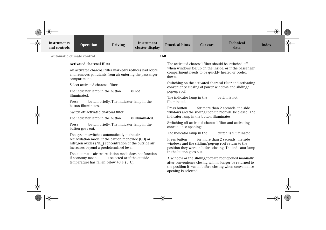 Mercedes-Benz 2002 C-Class User Manual | Page 171 / 406