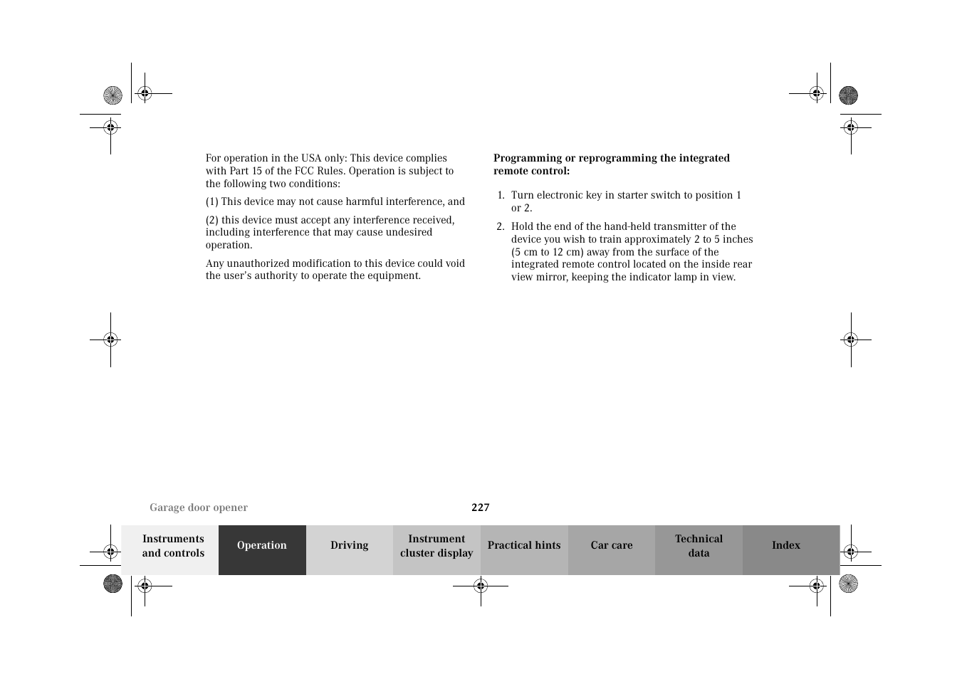 Mercedes-Benz 2002 C-Class User Manual | Page 230 / 406