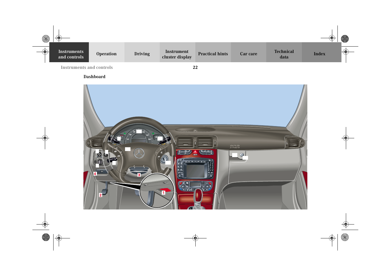 Dashboard | Mercedes-Benz 2002 C-Class User Manual | Page 25 / 406