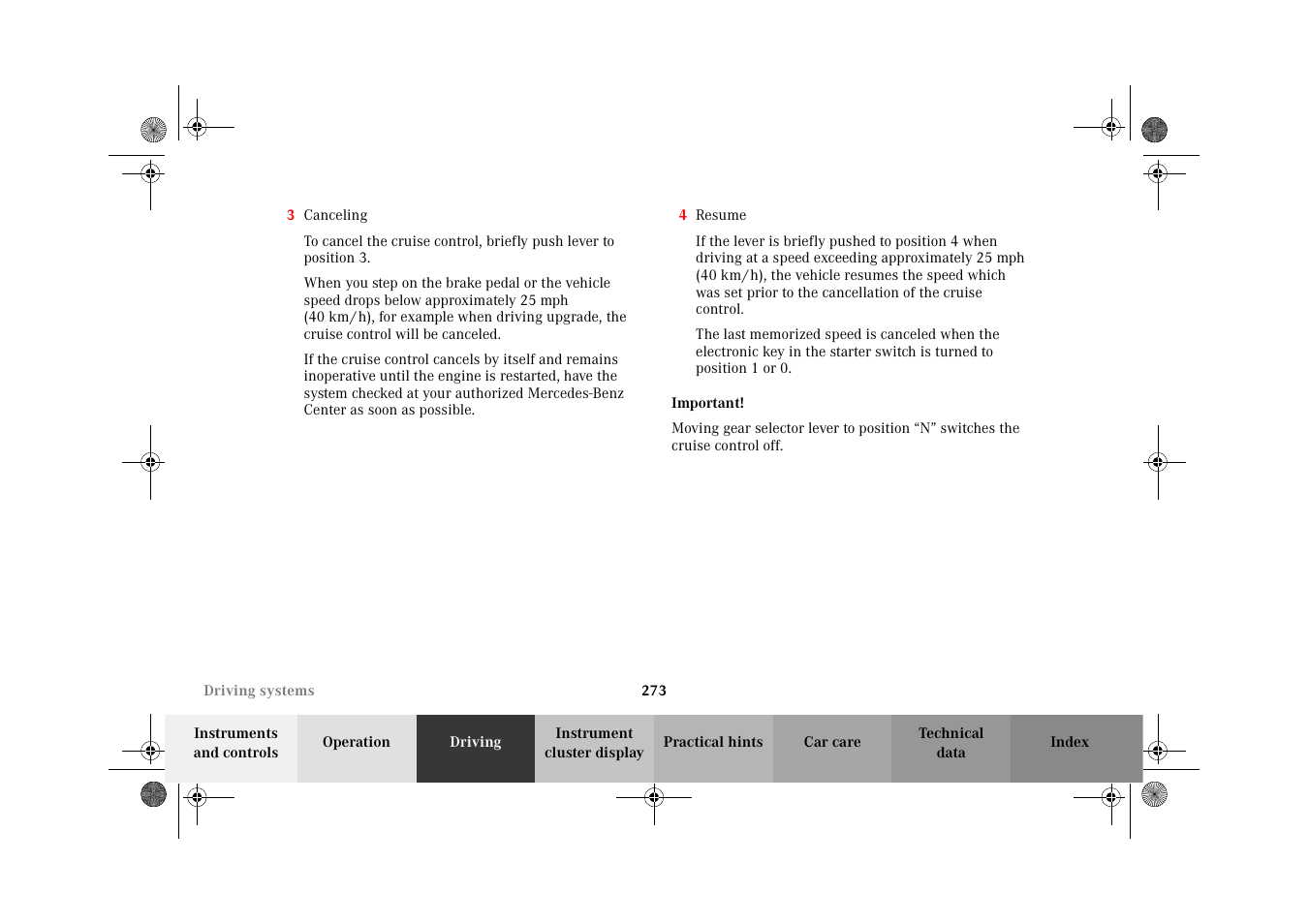 Mercedes-Benz 2002 C-Class User Manual | Page 276 / 406