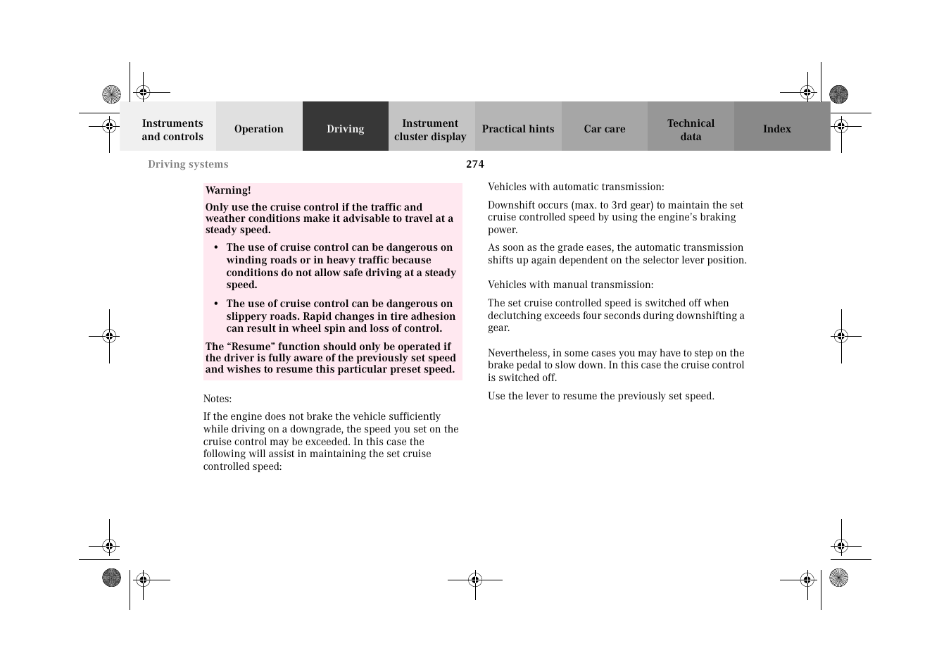 Mercedes-Benz 2002 C-Class User Manual | Page 277 / 406