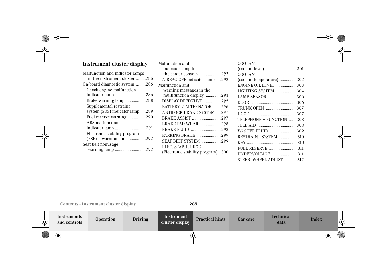 Mercedes-Benz 2002 C-Class User Manual | Page 288 / 406