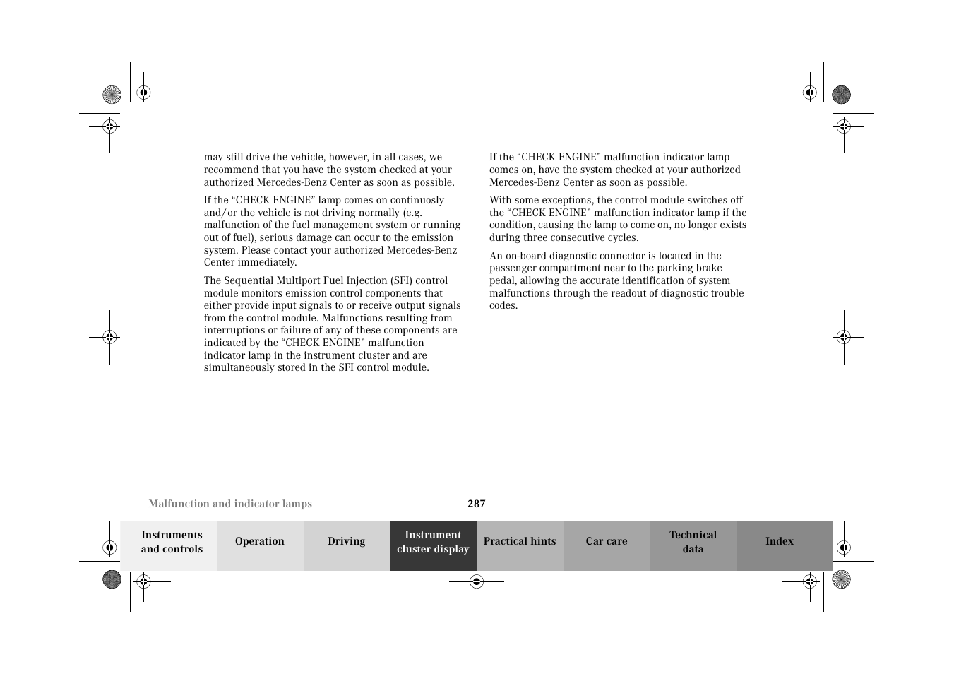 Mercedes-Benz 2002 C-Class User Manual | Page 290 / 406