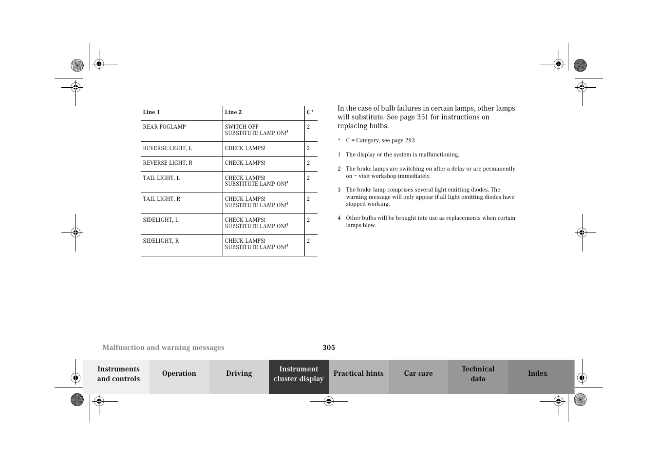 Mercedes-Benz 2002 C-Class User Manual | Page 308 / 406