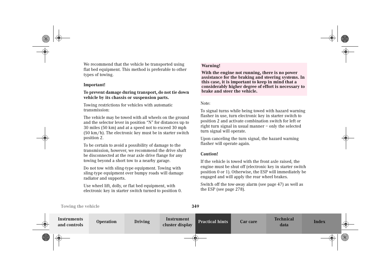 Mercedes-Benz 2002 C-Class User Manual | Page 352 / 406