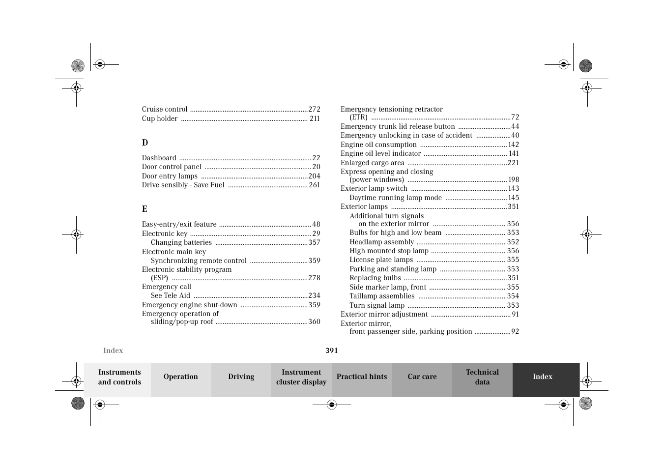 Mercedes-Benz 2002 C-Class User Manual | Page 394 / 406